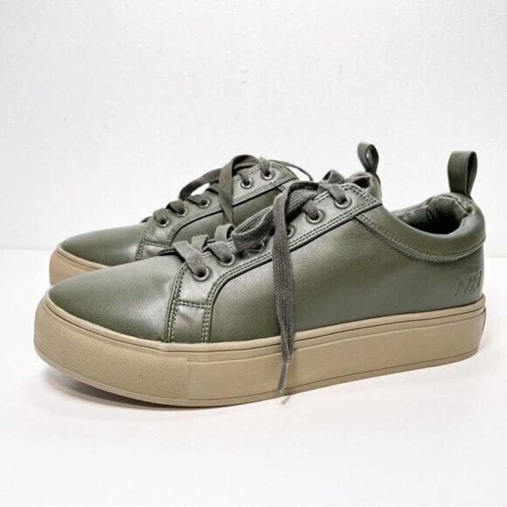 MATT & Nat BNWT Women Green "Bonaventure" Vegan Lace Up Sneakers New